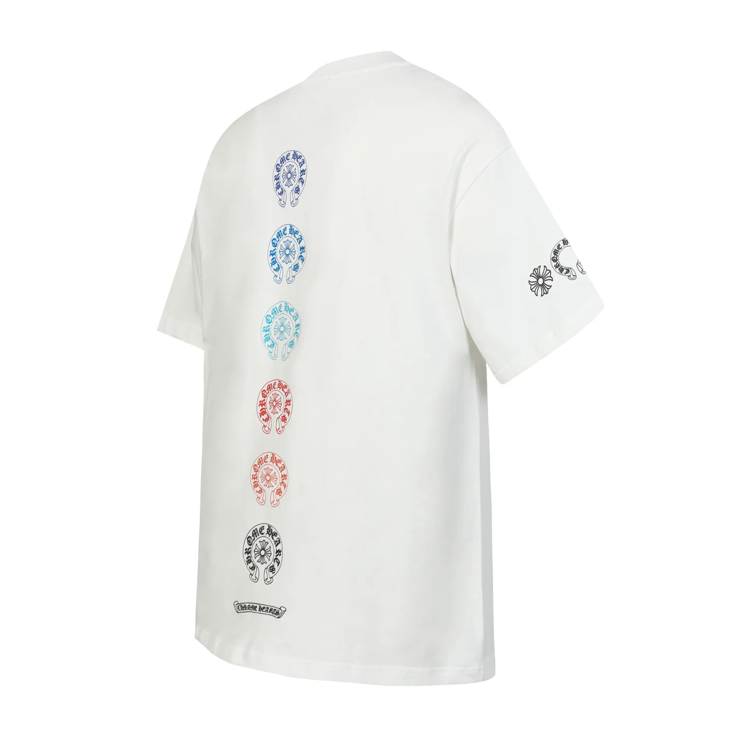 P160 Chrome Hearts CH Chrome Hearts Colorful Horseshoe Sanskrit Letter Printed Short Sleeve T-shirt Uses direct injection imported machine printing Hardware and accessories are milled and customized Correct configuration Black 2025 Chrome Hearts authentic packaging 260 grams of custom-dyed double yarn cotton Large version Loose and stylish Differentiated from low version slim and long version The upper body stretches the hips 100% commitment: top quality Not fast food The highest version on the market Top quality - different from the ordinary versions on the market If you care about quality, you should also respect the price. Absolutely 0 after-sales service and 0 return rate so far. It’s hard not to love the style - 260g double yarn cotton custom dyed fabric - Correct high-density main mark, washed tag, hand-sewn